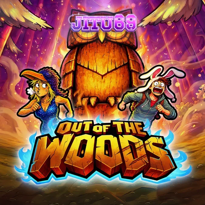 Tampilan antarmuka game slot Out Of The Woods pada perangkat mobile